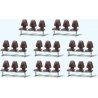 Modern Modular Seating -- 3-Seat Units pkg(8), HO, Preiser Kg 17215