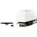 Trailer Bumper w/Coupling -- 2 Each White, Black, HO, Herpa Models 54515