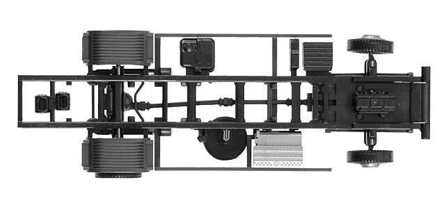 Chassis For Mercedes-Benz Atego Straight Truck -- 2 Sets, HO, Herpa Models 84499