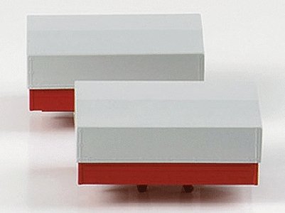 Truck Accessories -- Covered Flatbed Ballast Carrier for Heavy Tractor pkg(2), HO, Herpa Models 51828
