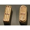 HO U25B Exhaust Stack -- 1 Each Squared & Oval, Lost Wax Brass Casting pkg(2), HO, Cal Scale 633