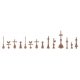 Building/Tower Finials -- 14 Different Styles, HO, Faller Gmbh 180854