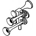 Nathan Diesel Air Horn (Brass Casting) -- 4-Chime K4, HO, Cal Scale 426