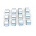 3-Axle Fenders for Trailers/Trucks -- Silver pkg(4), HO, Herpa Models 5528