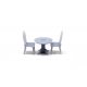 Classic Dining Set -- 1 Table, 4 Chairs (unpainted), HO, All Scale Miniatures 8701017