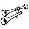 Nathan Diesel Air Horn (Brass Casting) -- 3-Chime w/Mounting Bracket, HO, Cal Scale 400