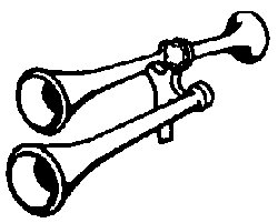 Nathan Diesel Air Horn (Brass Casting) -- 3-Chime w/Mounting Bracket, HO, Cal Scale 400