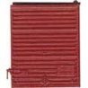 Replacement Doors Low Tackboard -- 8′ Camel Youngstown Doors (Red Oxide), HO, Kadee Quality Products 2220