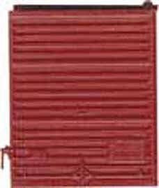 Replacement Doors Low Tackboard -- 8′ Camel Youngstown Doors (Red Oxide), HO, Kadee Quality Products 2220