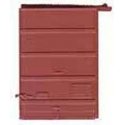 7′ Five-Panel Boxcar Door w/Low Tack Board pkg(2) -- Red Oxide, HO, Kadee Quality Products 2240