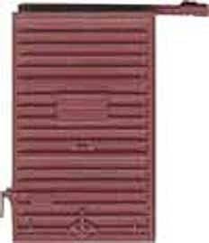 Replacement Doors w/High Tackboard -- 6′ Camel Youngstown Doors (Boxcar Red), HO, Kadee Quality Products 2201