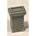 Rectangular Brick Chimney -- Unpainted Cast Resin 5/8′ 1.6cm Tall pkg(3), HO, Bar Mills LLC 2032