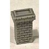 Rectangular Brick Chimney -- Unpainted Cast Resin 5/8′ 1.6cm Tall pkg(3), HO, Bar Mills LLC 2032