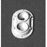 Headlights - Diesels (Plastic) -- Mars Oscilliating Dual Beam Round, Recessed Mount pkg(2), HO, Detail Associates 1007