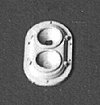 Headlights - Diesels (Plastic) -- Mars Oscilliating Dual Beam Round, Recessed Mount pkg(2), HO, Detail Associates 1007