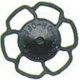 Champion Peacock Type Brake Wheels pkg(8) -- Black, HO, Kadee Quality Products 2044