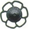Champion Peacock Type Brake Wheels pkg(8) -- Black, HO, Kadee Quality Products 2044