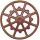 Ajax Type Brake Wheels pkg(8) -- Red Oxide, HO, Kadee Quality Products 2030