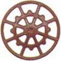 Ajax Type Brake Wheels pkg(8) -- Red Oxide, HO, Kadee Quality Products 2030