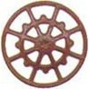 Ajax Type Brake Wheels pkg(8) -- Red Oxide, HO, Kadee Quality Products 2030