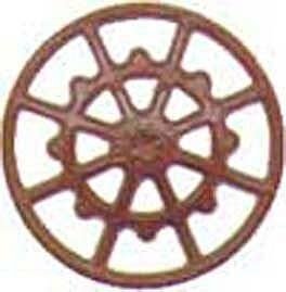 Ajax Type Brake Wheels pkg(8) -- Red Oxide, HO, Kadee Quality Products 2030