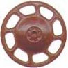 Universal Type Brake Wheels pkg(8) -- Red Oxide, HO, Kadee Quality Products 2033