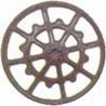 Ajax Type Brake Wheels pkg(8) -- Dark Boxcar Red, HO, Kadee Quality Products 2020