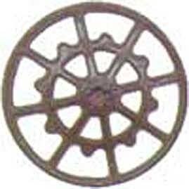 Ajax Type Brake Wheels pkg(8) -- Dark Boxcar Red, HO, Kadee Quality Products 2020