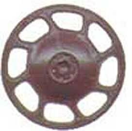 Universal Type Brake Wheels pkg(8) -- Dark Boxcar Red, HO, Kadee Quality Products 2023