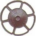 Miner Type Brake Wheels pkg(8) -- Dark Boxcar Red, HO, Kadee Quality Products 2022