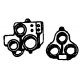 Cab Gauges for Engineer/Fireman Side of Cab (Brass Castings), HO, Cal Scale 372