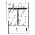 Entry Door -- Double pkg(2), HO, Alexander Scale 2406