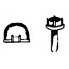 Dome & Vent -- For Tank Car, HO, Utah Pacific Models RR Product 53