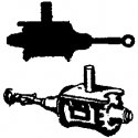 Brake Cylinders (Brass Casting) -- Steam Loco Tender, HO, Cal Scale 221