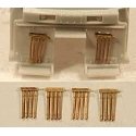 4-Line MU Cables -- Unpainted Brass Castings 2 Pair, HO, Cal Scale 548