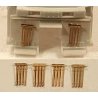 4-Line MU Cables -- Unpainted Brass Castings 2 Pair, HO, Cal Scale 548