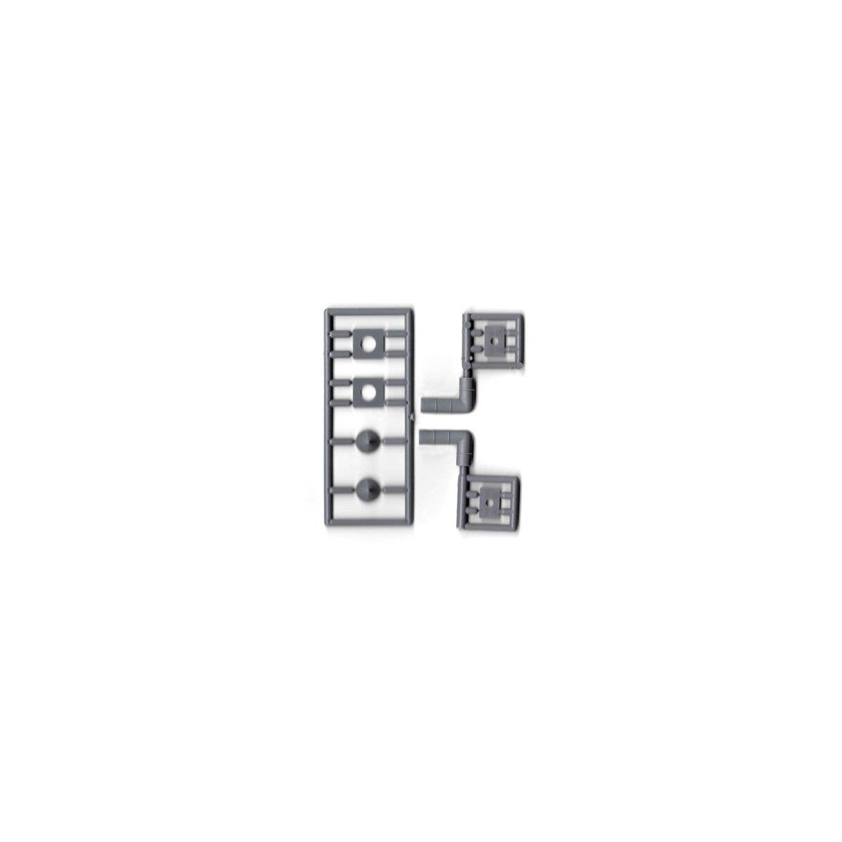 Right Angle Vent Kit -- 16` Scale Diameter, 3 x 5` Scale (unpainted) Matches 293-8293, HO, Tichy Train Group 8292
