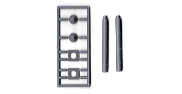 Straight Vent Kit -- 16` Scale Diameter, 12` Scale Long (unpainted) Matches 293-8292, HO, Tichy Train Group 8293