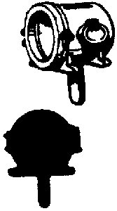 Steam Loco Headlight (Brass Castings) -- ATSF Standard, HO, Cal Scale 210