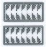 Double `S` Corbels pkg(28) -- With Top Detailing, HO, Tichy Train Group 8129