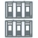 1 Lite Residential Door w/3 Lite Transom - pkg(6) -- 36 x 96` (Fits .45 x 1.15` Opening), HO, Tichy Train Group 8130