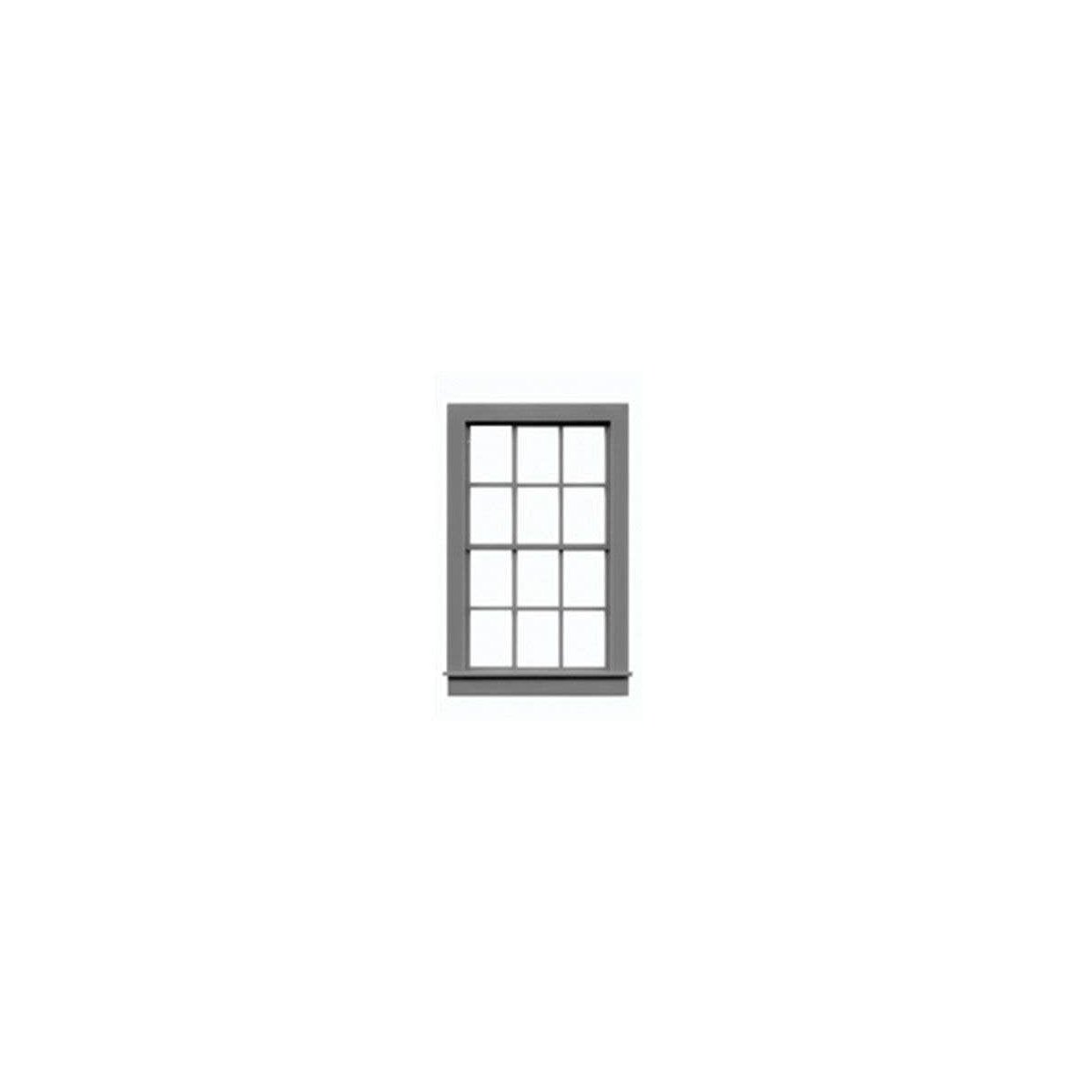 Windows Double Hung - pkg(6) -- 6/6, Scale 38 x 66′ 96.5 x 168cm, O, Tichy Train Group 2006
