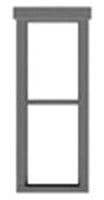 1/1 Double Hung Window w/Fancy Top Trim -- 2 pkg(12), HO, Tichy Train Group 8251