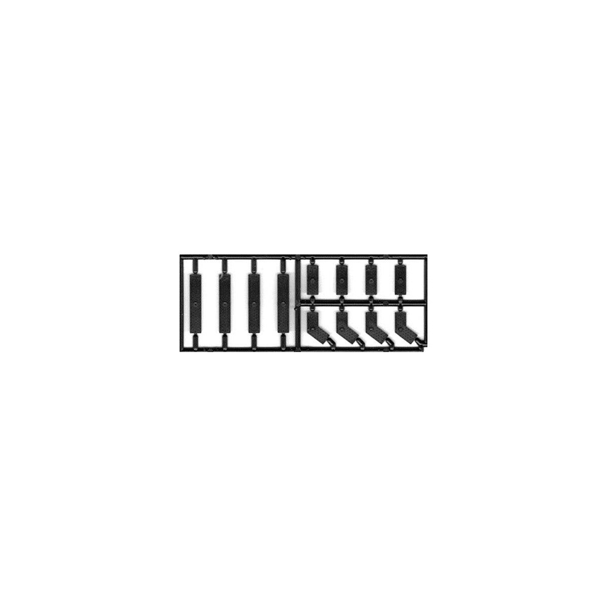 Truss Pin Plates -- 4 Pieces Each of 3 Different Styles, HO, Tichy Train Group 8277