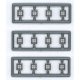 Windows - pkg(12) -- 4 Pane For Work Cars 24 x 24` (Fts .185 x .185` Opening), N, Tichy Train Group 2518