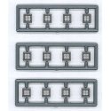 Windows - pkg(12) -- 4 Pane For Work Cars 24 x 24` (Fts .185 x .185` Opening), N, Tichy Train Group 2518