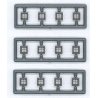 Windows - pkg(12) -- 4 Pane For Work Cars 24 x 24` (Fts .185 x .185` Opening), N, Tichy Train Group 2518