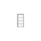 6-6 Double-Hung Window with Glazing and Shades -- 38 x 90` Scale (Fits .83 x 1.836` Opening) pkg, O, Tichy Train Group 2093