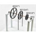 8′ Diameter Sheave-Pillow Blocks -- 2 Sheaves, 4 Pillow Blocks, HO, Tichy Train Group 8312