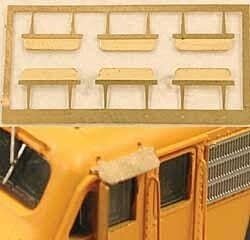 F-Unit Sunshade -- Etched Brass pkg(6), HO, Cal Scale 544